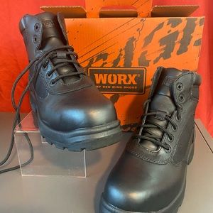 WORX BY RED WING SHOES SIZE 10 BLACK NEW IN BOX